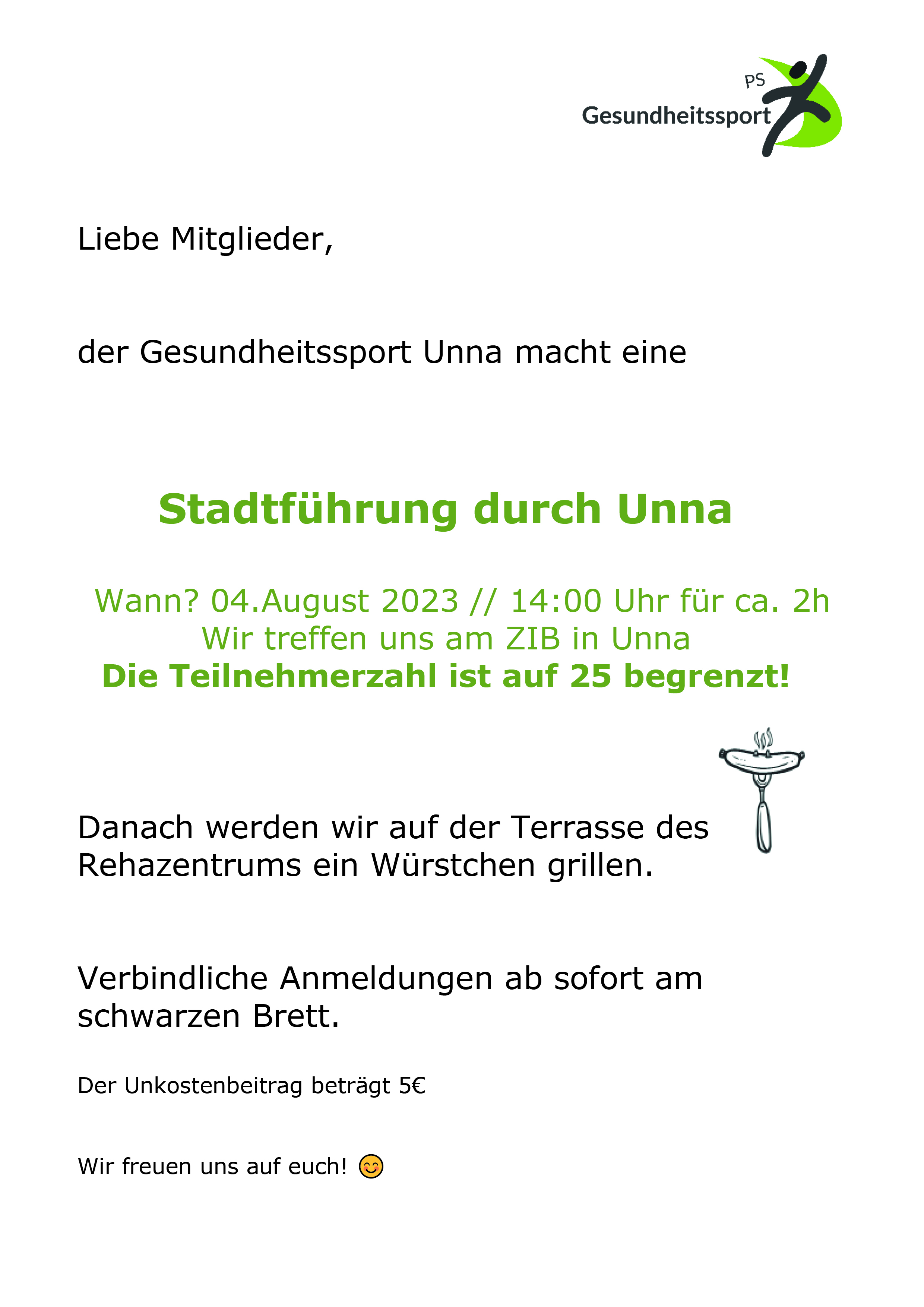 Stadtführung für unsere Mitglieder durch Unna