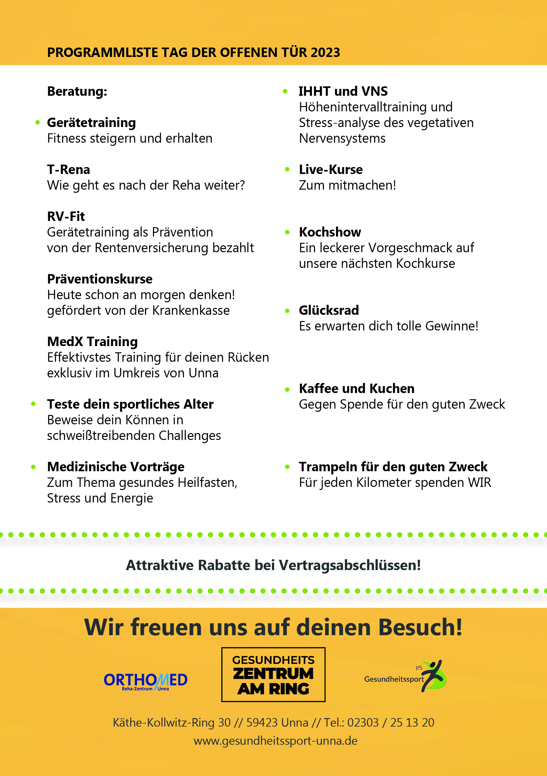 Tag der offenen Tür in Unna im Gesundheitszentrum am Ring